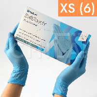 Перчатки нитриловые (размер XS) голубые 3г MEDICOM Vitals Slim Blue, 100 шт