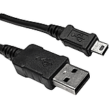 Кабель USB 2.0 AM to USB Mini BM 1.5A 1 м для заряджання, живлення та синхронізації чорний, фото 2