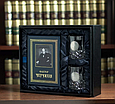 Книга "Фактор Черчілля" у шкіряній палітурці в подарунковому наборі з келихами для віскі та подарунковому футлярі, фото 2