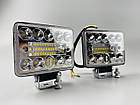 Фара прямокутна 18Led chip 3030 9-80V IP67, фара ближнє + дальнє світло, автомобільне освітлення, фото 4