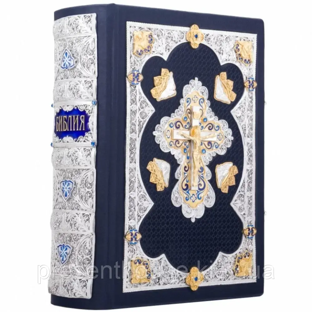 Подарункова Книга "Біблія" в шкіряній палітурці, фото 1
