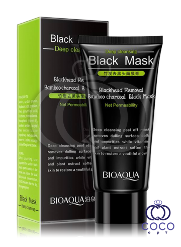 Маска-плівка для обличчя очисна BIOAQUA Black Mask Blackhead Removal Bamboo Charcoal, фото 1