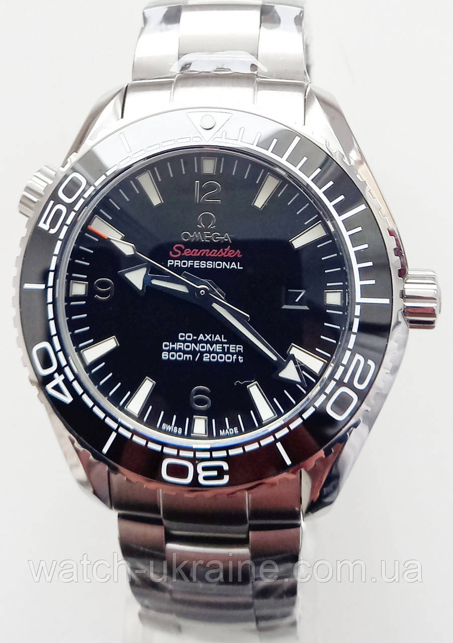 Годинник чоловічий Seamaster (Planet Ocean) black механіка.карт.ААА