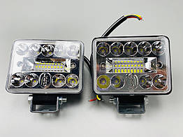 Фара прямокутна 18Led chip 3030 9-80V IP67, фара ближнє + дальнє світло, автомобільне освітлення