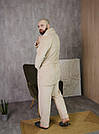 Домашній чоловічий костюм МАХРА ЖАКЕТ+ШТАНЦІ ТОМІКО L-3XL КАПУЧІНО 4016, фото 3