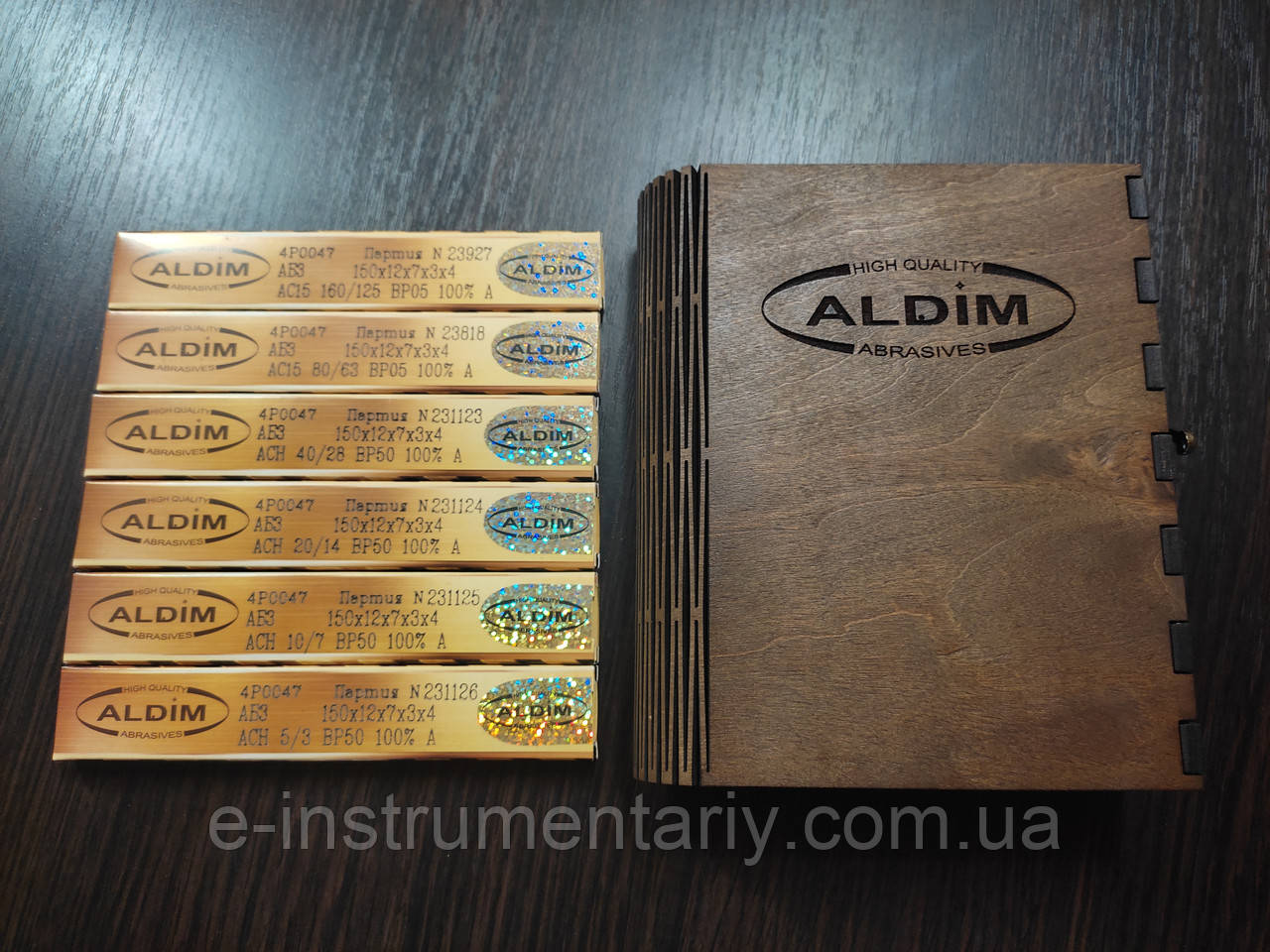 Набір алмазних брусків ALDIM МФФ з 6 шт 150х12х7х3 + Бокс