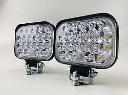 Фара LED прямокутна 48W ближний + дальній, фара 21 led діодів 6500K, додаткова фара авто