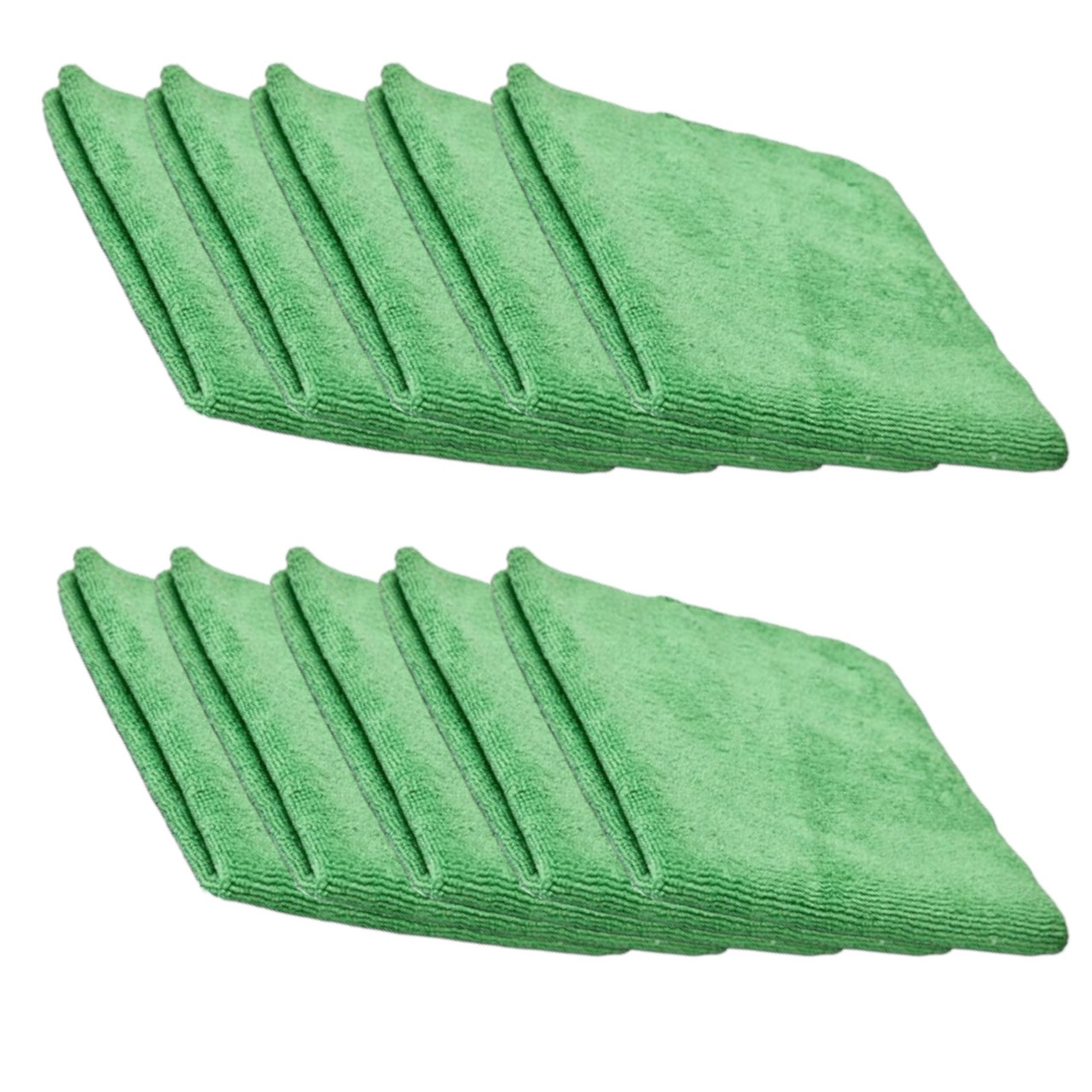Серветка мікрофіброва 32x32 CleanPRO, зелена, 320г/м2, упаковка 10 штук
