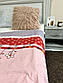 Двоспальна підковдра (Бязь) "Домашня класика 2" | Рожевий 180х220 см, фото 4