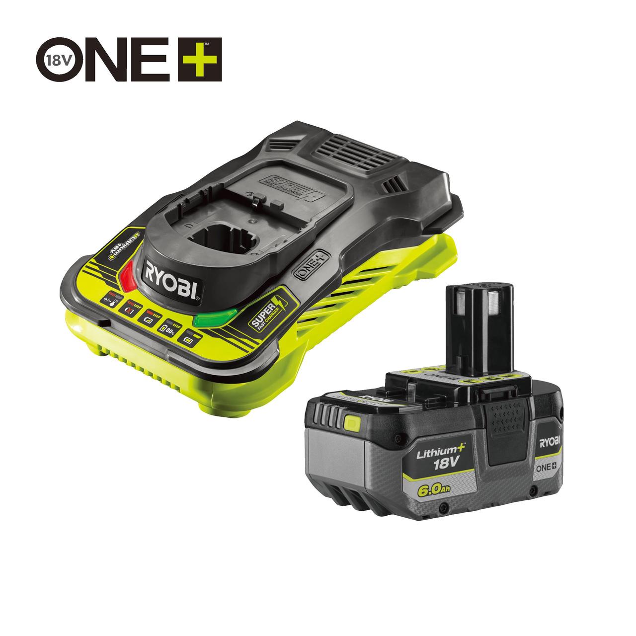 18 В Набір з акумулятора та зарядного пристрою (1х6.0 А·год) RYOBI RC18150-160X