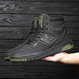 Кросівки зимові чоловічі New Balance 650 чорні на хутрі високі теплі, фото 5