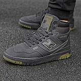 Кросівки зимові чоловічі New Balance 650 чорні на хутрі високі теплі, фото 6