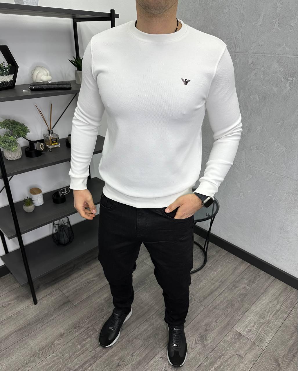 Чоловіча кофта світшот Armani H4140 біла