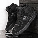 Кросівки зимові чоловічі New Balance 650 чорні на хутрі високі теплі замшеві, фото 4