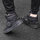 Кросівки зимові чоловічі New Balance 650 чорні на хутрі високі теплі замшеві, фото 5