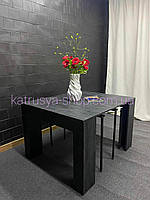 Стіл-трансформер Родос (1600 мм - 4400 мм) антрацит