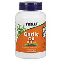 Экстракт чеснока в капсулах Garlic Oil 1500 mg (250 softgels), NOW +Презент