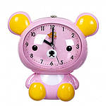 Годинник-будильник дитячий Ведмідь 2008-001-B16см рожевий