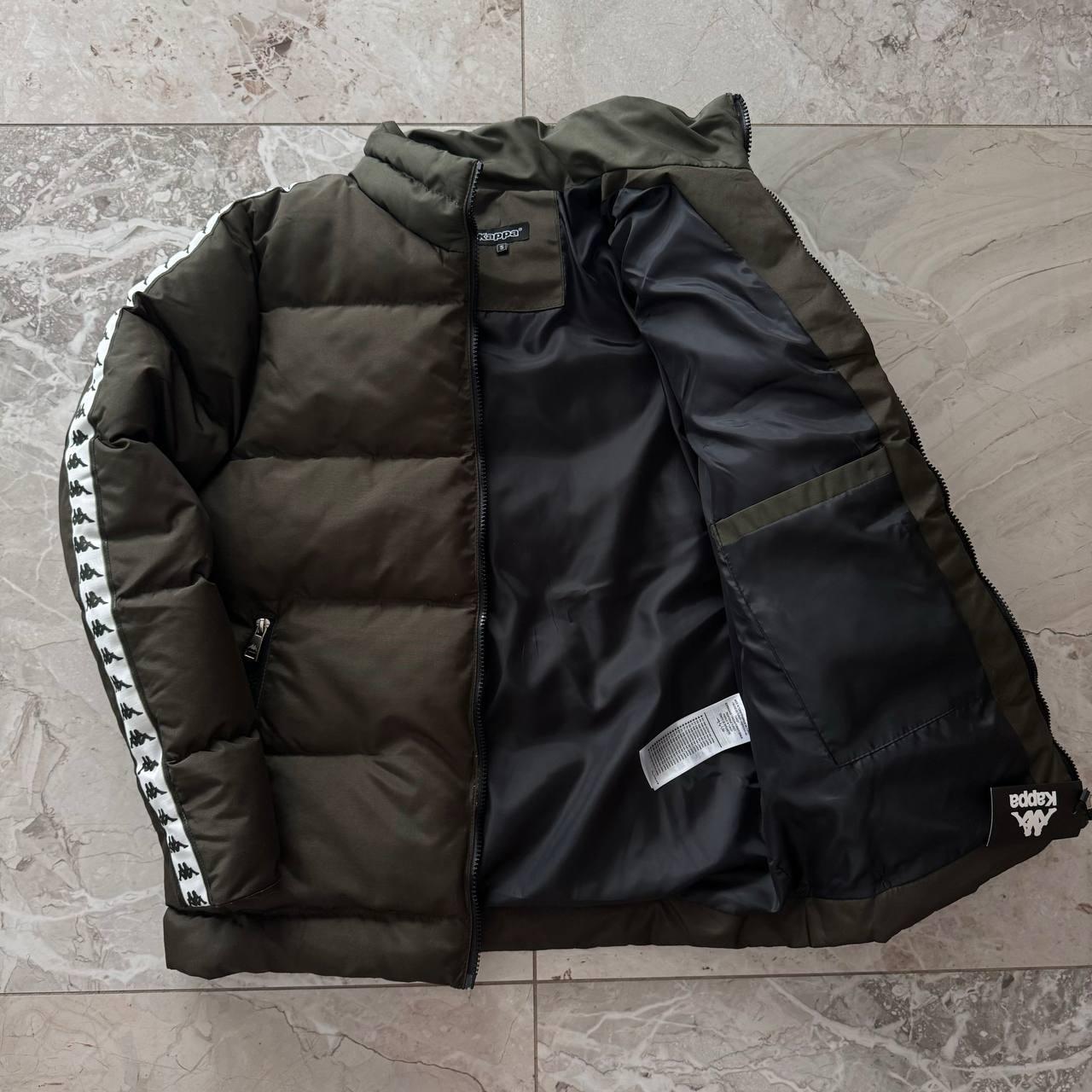 Куртка стильна зручна Kappa на холофайбері для підлітків хакі розмір L