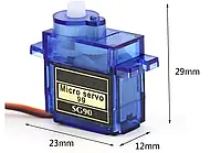 Сервопривід, сервомашина, сервомотор SG90 9g 4,8-6V 180 градусів.