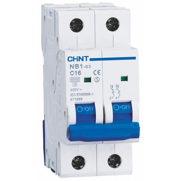 Автомат NB1-63 2P 50A 6кА х-ка C (DB) (CHINT)