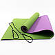 Килимок для йоги та фітнесу TPE (йога мат, каремат спортивний) OSPORT Yoga ECO Pro 6мм (FI-0076), фото 8