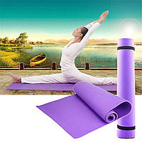 Каремат для йоги Фіолетовий 170х61 см, спортивний килимок для фітнесу | гимнастический коврик для йоги