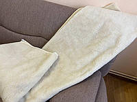 Одеяло из овечьей шерсти двустороннее Полуторное 150*200 Белая