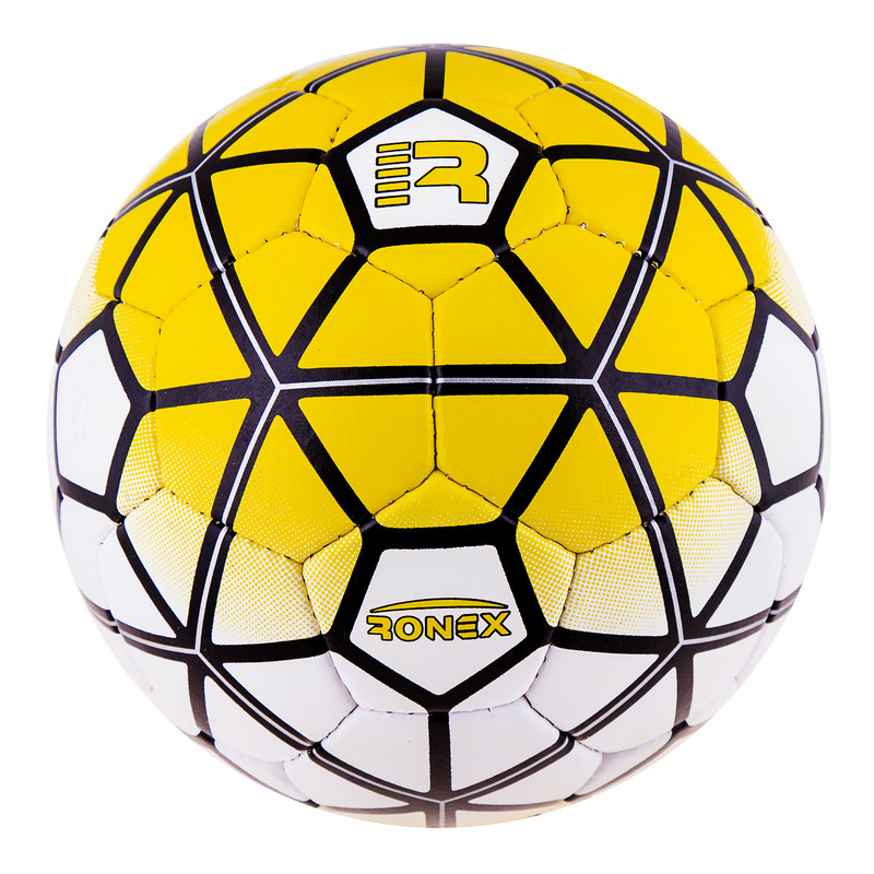 М'яч футбольний зшитий Grippy Ronex PL(ORDEM) №5 жовтий