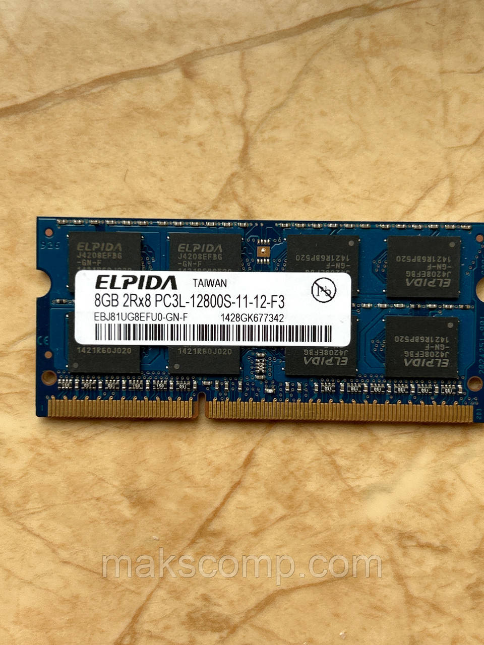 Пам'ять ELPIDA 8Gb So-DIMM PC3L-12800S DDR3-1600 1.35 v