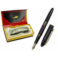 Ручка подарункова Croco 225 ЧОРНИЛЬНА (перова) чорний корпус в подар. уп.