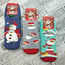 Шкарпетки дитячі середні зимові з махрою р.22-24 новорічні асорті STYLE LUXE 806712307