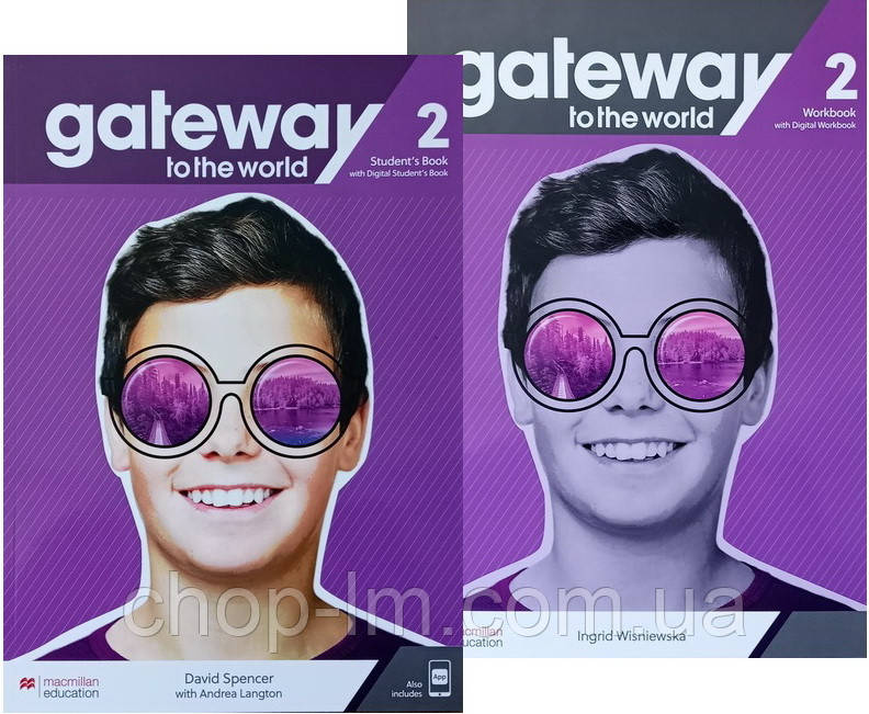 Комплект Gateway to the World for Ukraine 2/A2 Student's Book with Student's App + Workbook / Підручник + зошит