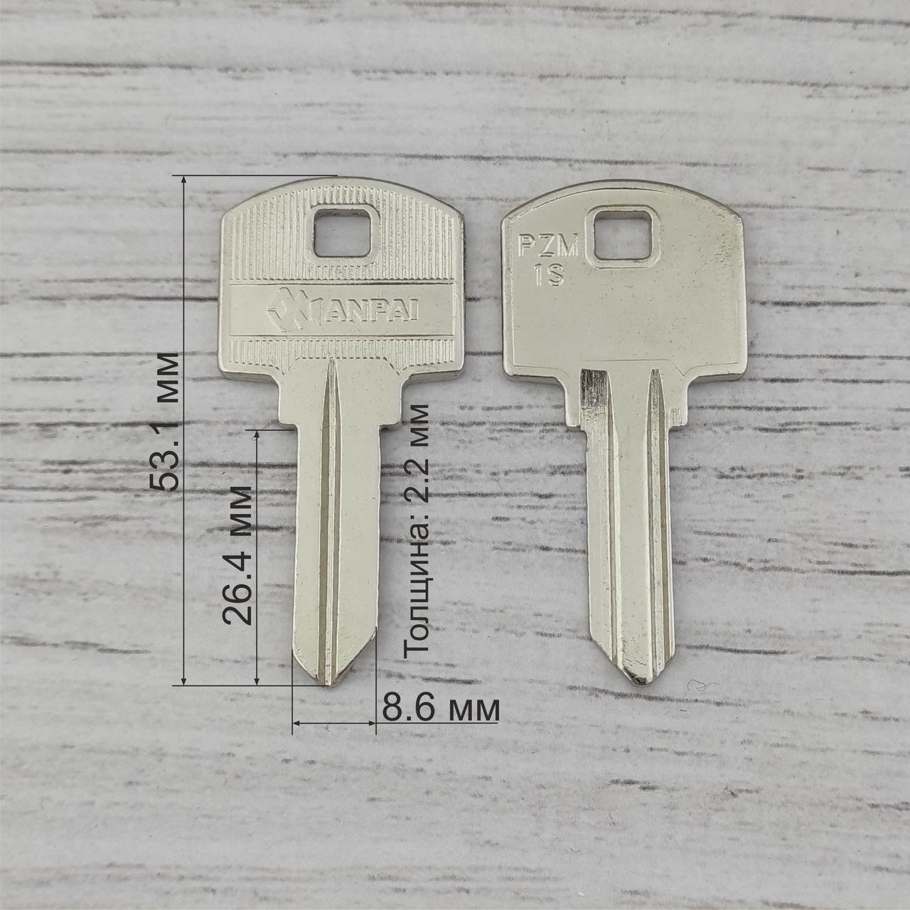 Ключ №34 E-283 (Xianpai) PZM 1S заготовка английский профиль - фото 1 - id-p2041282716