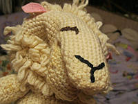 Игрушка Кукольный театр на руку овца овечка кукла вязанная б у