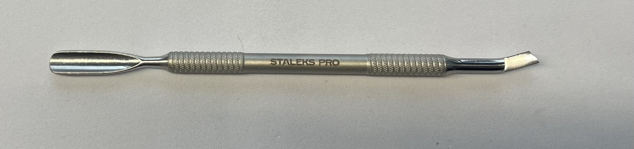 Лопатка манікюрна Staleks PRO (заокруглений пушер + широка лопата)