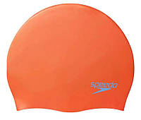 Шапочка для плавания Speedo PLAIN MOUD SILC CAP JU помаранчевий, синий Діт OSFM