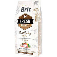 Сухой корм Brit Fresh для собак с низким уровнем активности с лишним весом с индейкой и горохом 2.5кг