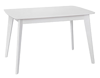 Стол обеденный белый кухонный прямоугольный раздвижной из массива Модерн Белый для кухни, гостиной Микс Мебель