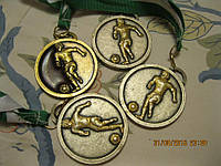 Набор =4 шт Медаль металлическая футбол из Британии сувенир жетон награда