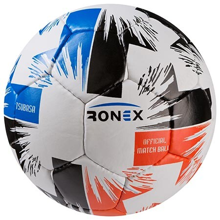 М'яч футбольний зшитий Grippy Ronex TSUBASA №5 чорно-синій