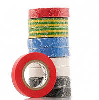 Набір ізолєнта кольорова стрічка 12мм х 10м 5 кольорів 10 штук YATO YT-8156