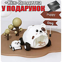 Машинка детская инерционная катапульта Dog & Puppy Белый