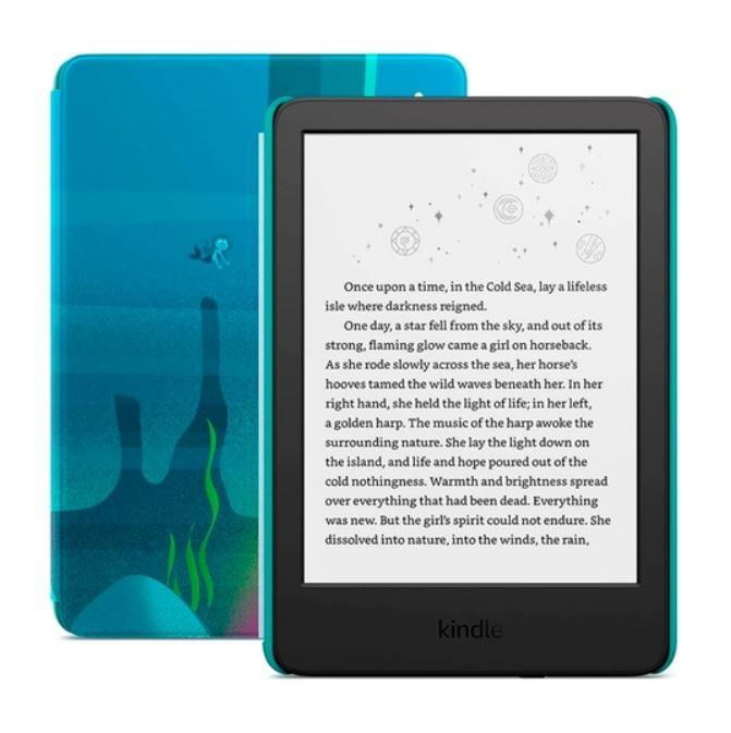 Электронная книга с подсветкой Amazon Kindle Kids 11th Gen. 16GB 2023 Black with Ocean Explorer case