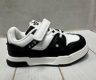 Детские кроссовки Jong golf dc shoes white  белые/черные р31-35