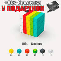 Магнитный конструктор цветные кубы 100 шт