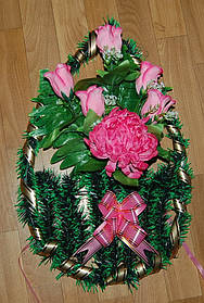 2-2  Вінок троянда з хризантемою   50 см