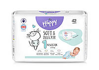 Підгузки Bella Baby Happy Newborn (1). 42 шт (вага 2-5 кг)