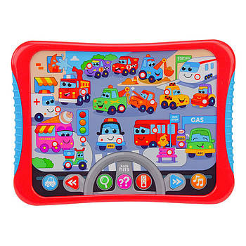 Планшет інтерактивний Kids Hits Супер авто (70 звуків, 7 мелодій, 2 ігри, українською) KH01/008