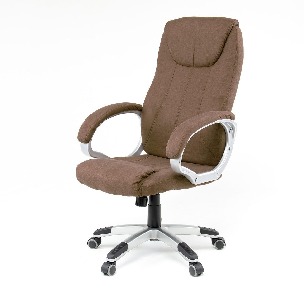 Крісло офісне Остін Austin текстиль коричневий